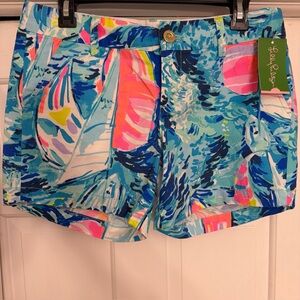 Lilly Pulitzer Callahan Sparkling Blue Hey Bay Bay  Shorts 
Size 4 NWT